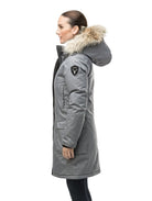 Nobis Abby Ladies Knee Length Parka in Concrete