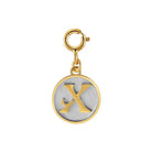 Saints Dainty Fancy Initial Clip on Pendant A-Z