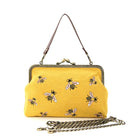 Bees Yellow Kisslock Crossbody Bag - Athena's Fashion Boutique