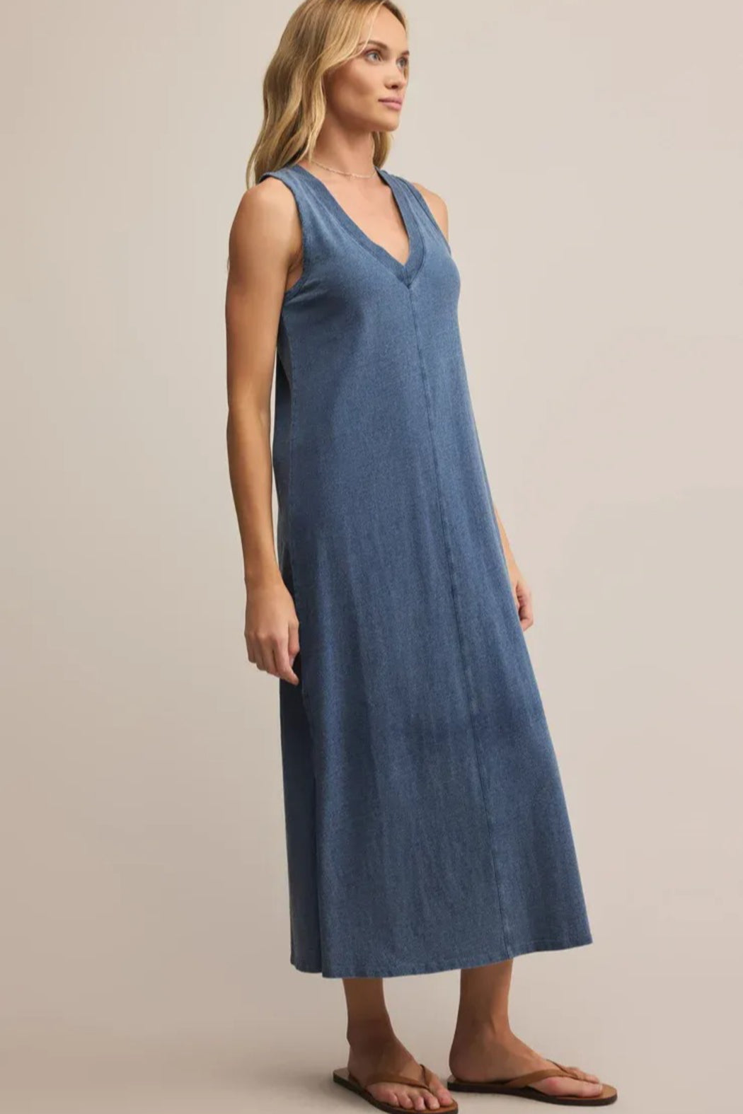 knee length dresses for ladies Z Supply® Calabasas Striped Midi Dress – Inherit Co main image 0