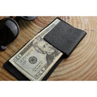 Kiko Black L Shape Minimal Leather Wallet #116