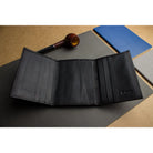 Kiko Leather Black Trifold Wallet #125