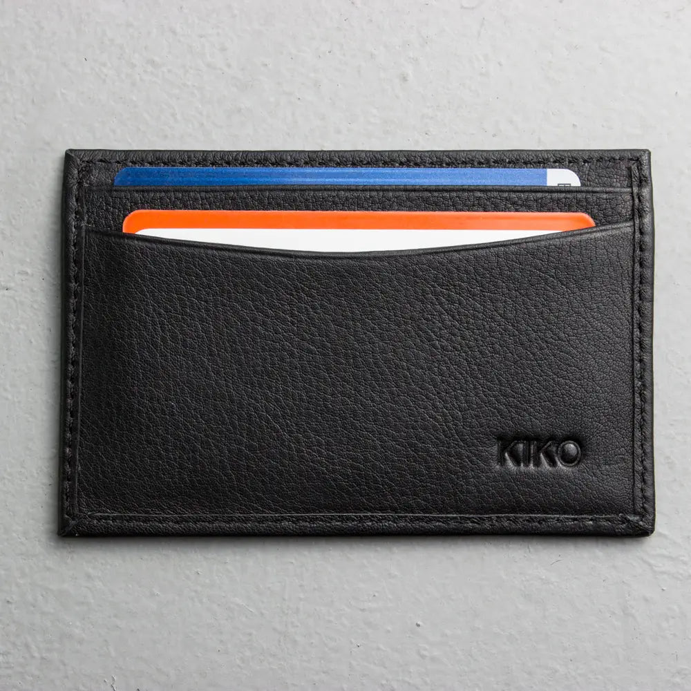 Kiko Leather Black Classic Card Case #130