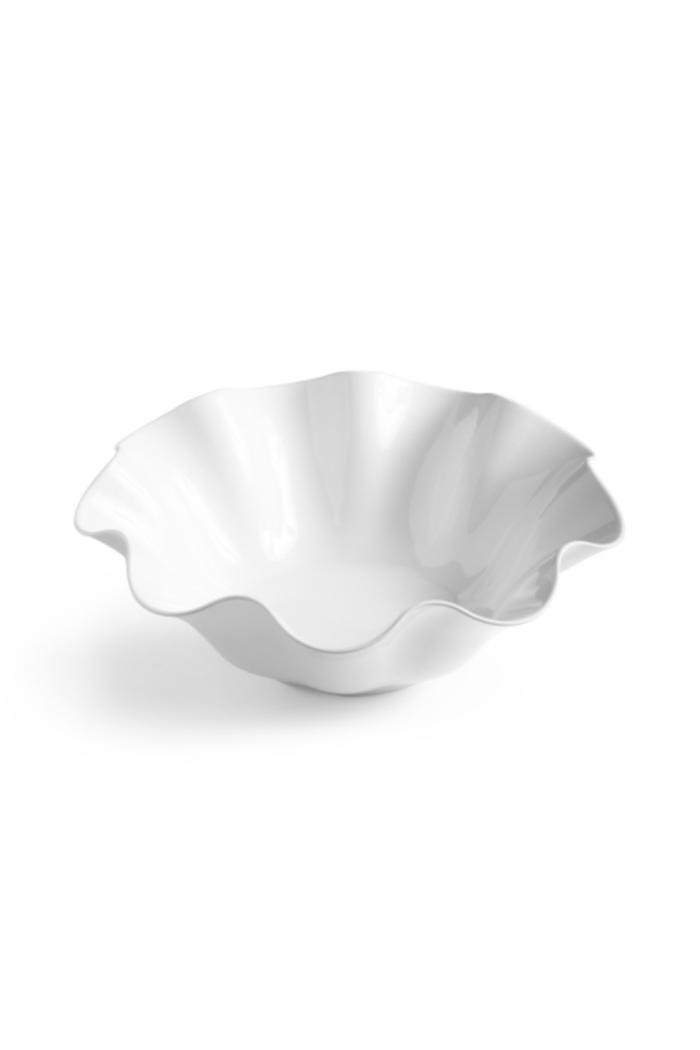 White 12.5" Clam Serving Bowl