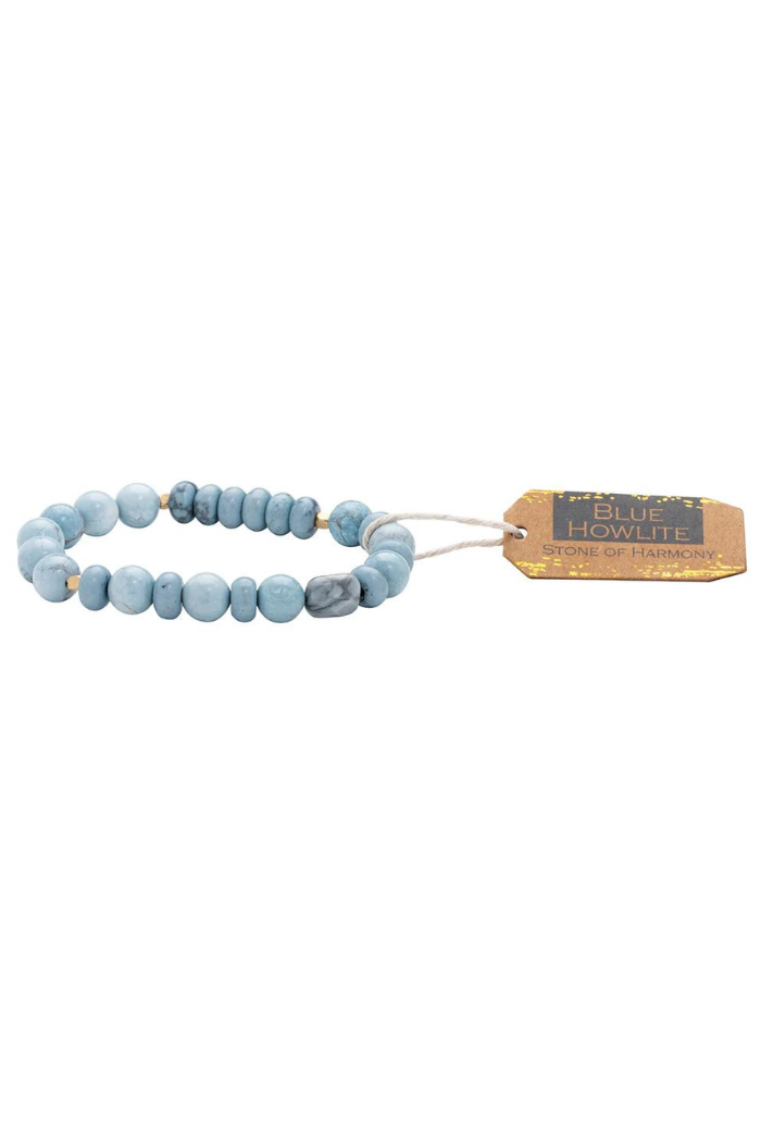 Stone Stack Bracelet Blue Howlite - Stone of Harmony Main