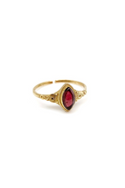 Gold Marquise with Garnet Main