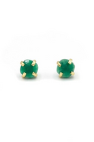 Encaged Green Onyx Studs Main