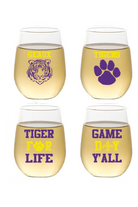 Lsu-Inspired Shatterproof Wine Glasses /WINELSU-4 Main