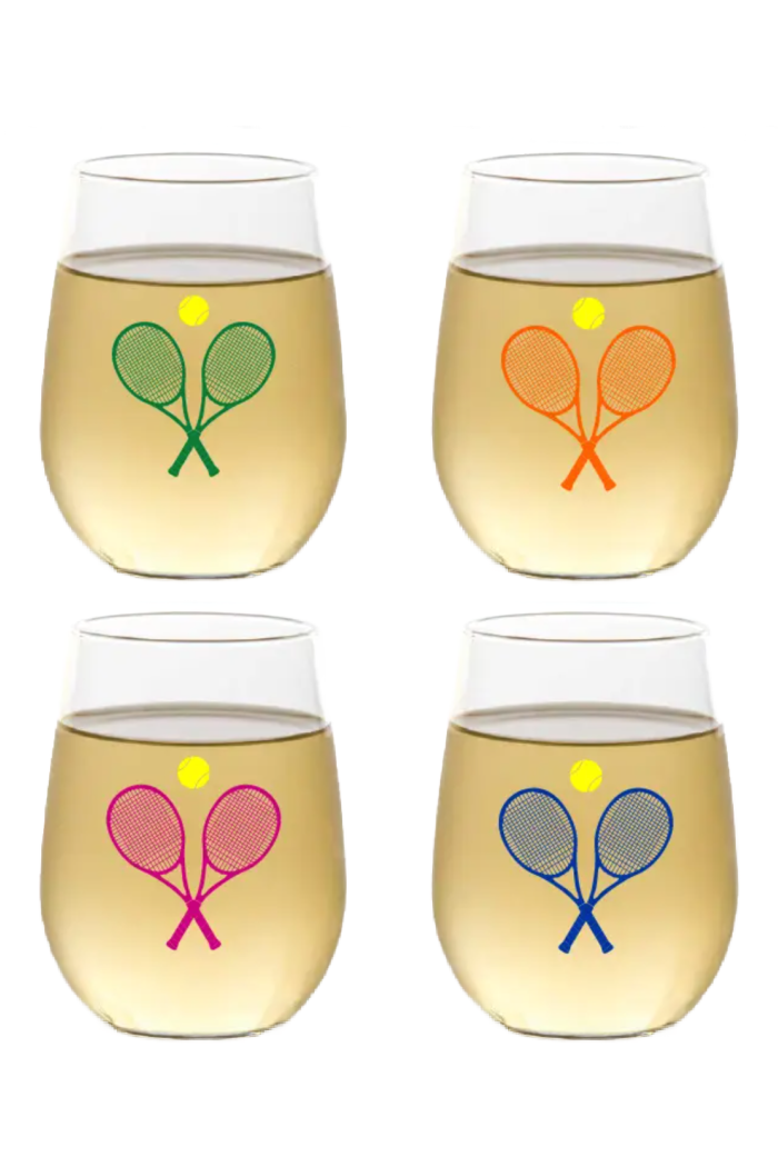 Shatterproof Tennis Wine Glasses (set of 4) – Rallies and Rackets