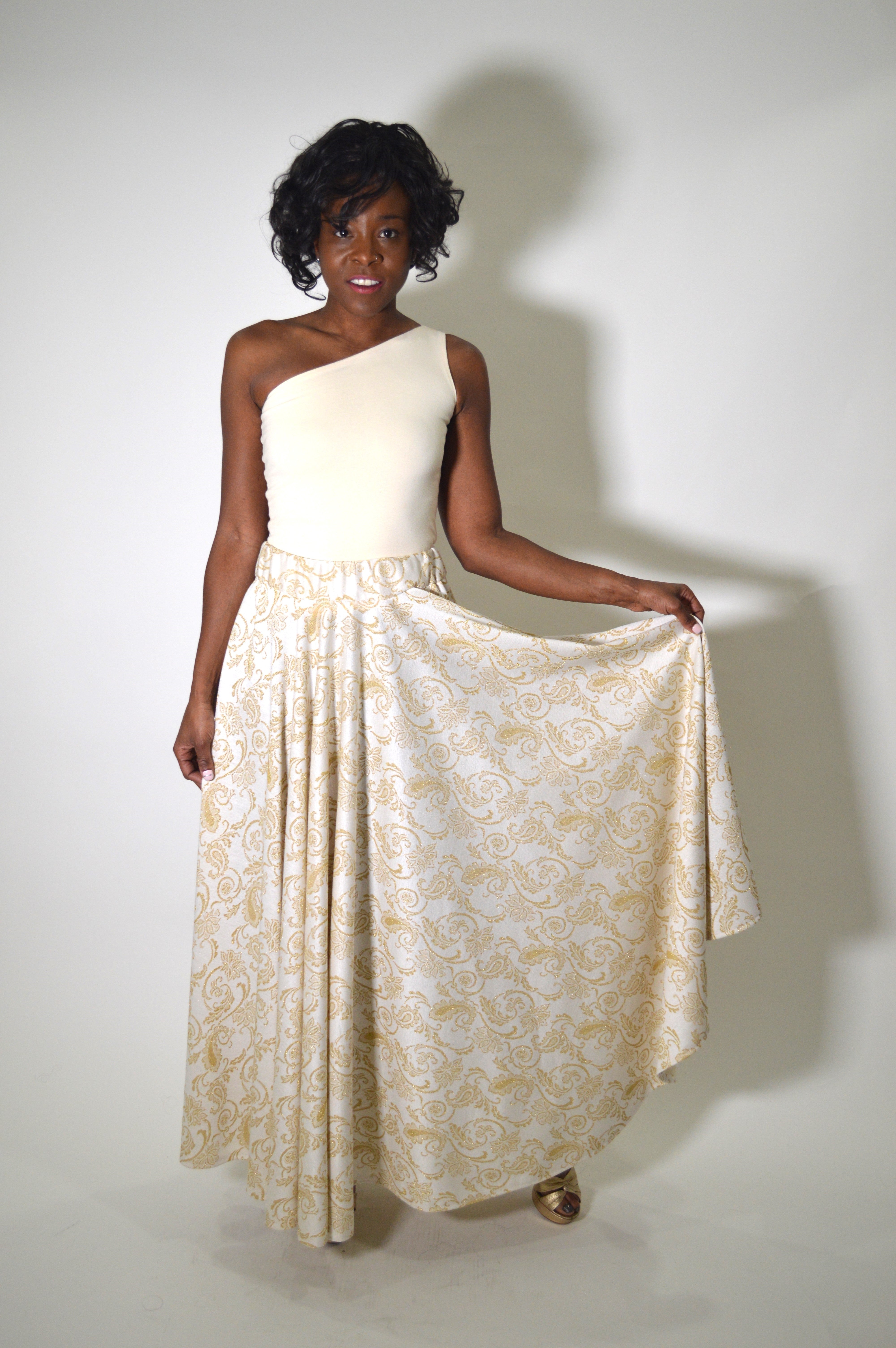 Cream & Gold Brocade