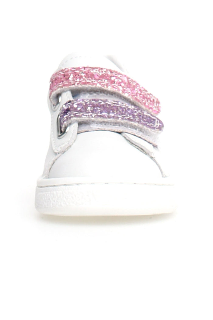 Calf/Glitter white-Fucshia-Platinum