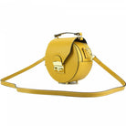 Round Leather Handbag | Yellow Leather Handbag | Y by Yaya