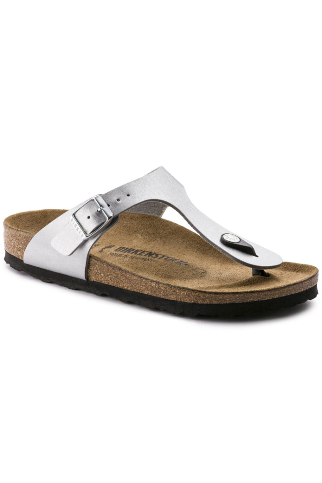 Birkenstock Gizeh Silver sandals on sale size 8 Narrow