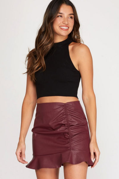 Pin by Michelle Castro on Style Inspiration | Leather a line skirt, Skirts,  Skirt shopping
