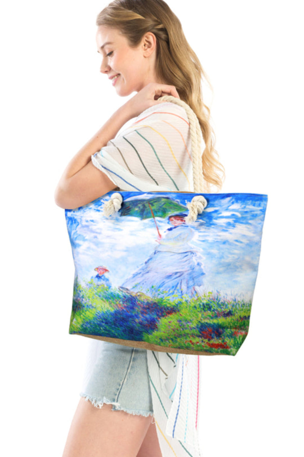 Tote Bag - Woman with a Parasol - Claude Monet