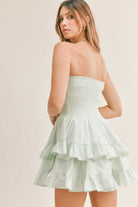 Strapless Ruffle Mini Dress Mint / L Strapless Ruffle Mini Dress Mint / L