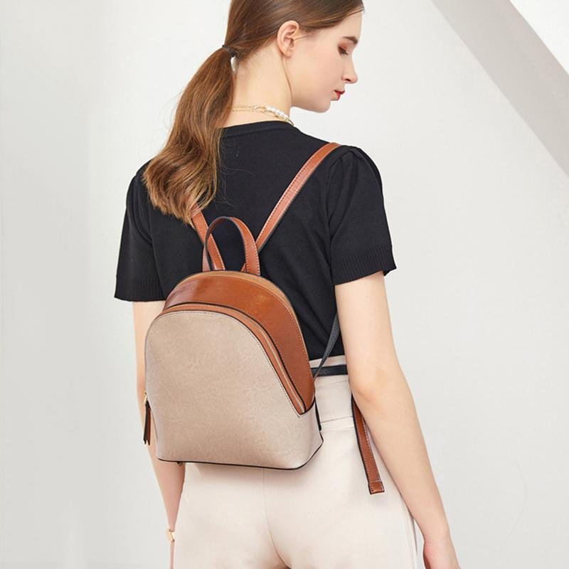 TAMIA Cowhide Leather Backpack ~ Black - Yaya's Luxe Handbags - Backpacks