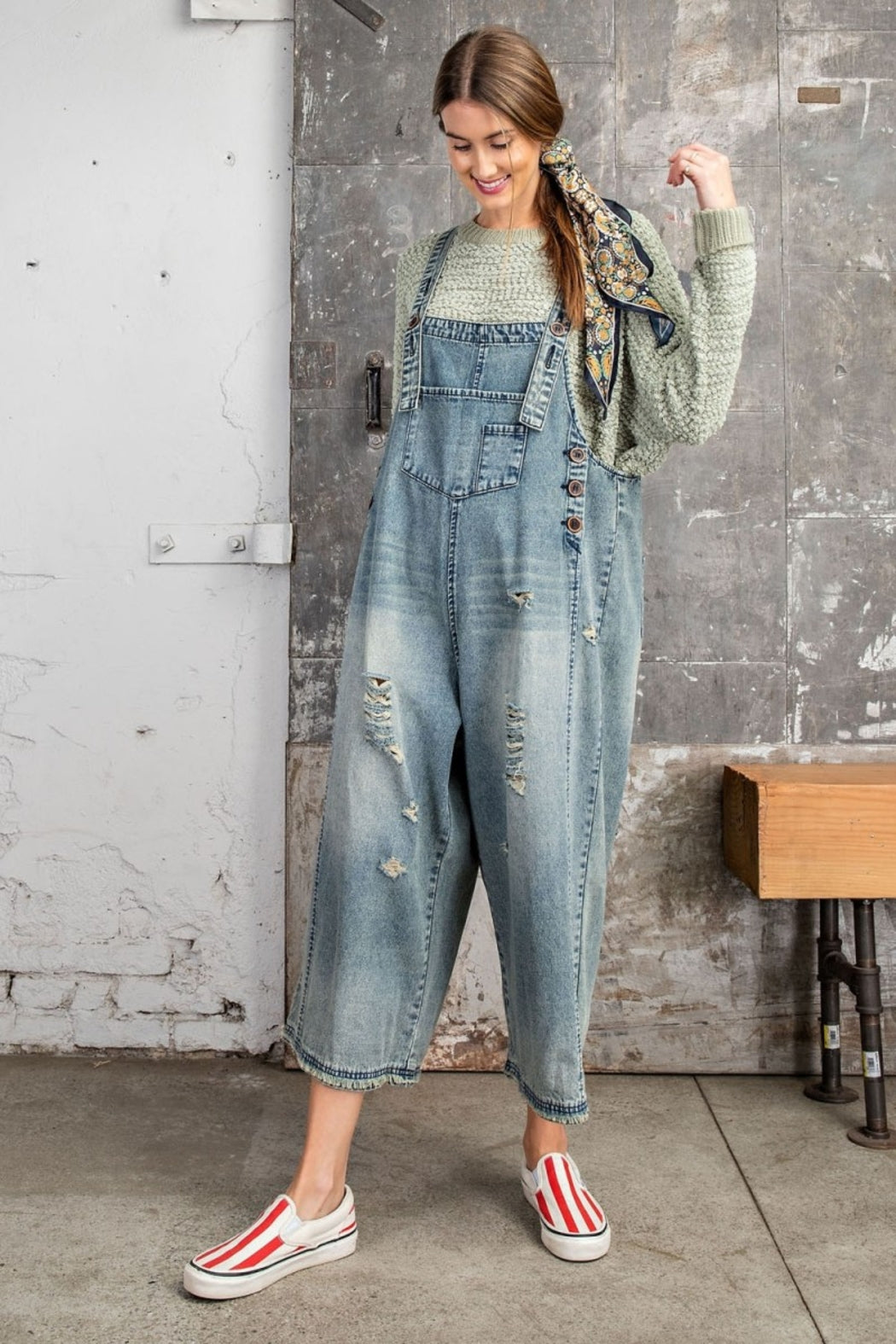 Loose Floral Denim Overall – Buddhatrends